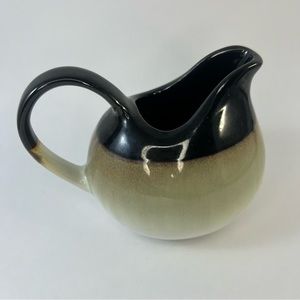 Sango Nova Black Creamer Tan & Black #4932 Stoneware